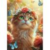 5d Diy Diamond Painting Cat Animal Full Round Square Diamond Mosaic Rhinestone Cross Stitch Butterfly For Home Decors