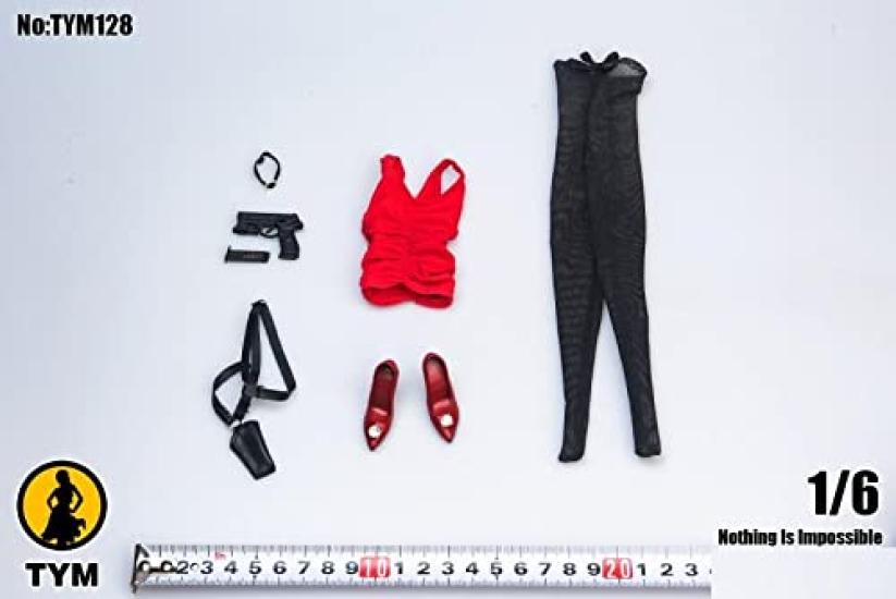 Figure Sexy Beauty High and Weapon Set for Women and Body Not [TOYBARJAPAN] 1/6 accessories/TYM128 Dress, Stockings, Heels, (head Included)