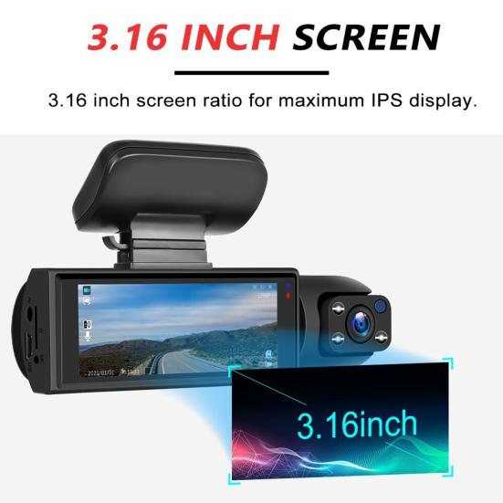 Driving Recorder Car Dash Cam with G-Sensor Loop Recording Motion Detection Super Night Vision Wide-angle Dash Cam