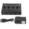 AMP?14II 4 Channel Headphone Amplifier Compact 4 Way Stereo Headphone Amplifier with 12V 2A Adaptor
