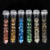 DND Polyhedral Dice Set Transparent with Glitter Digital Dice for Table Board Roll Playing Games 7pcs Dice with Tube