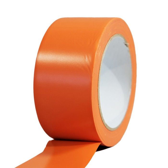 TECPLAST Pack of 24 Orange PVC Adhesive Tapes for Building 50 Mm X 33 M - Orange Construction Adhesive Roll