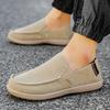 Fashion Men's Sneakers Canvas Breathable Men's Walking Driving Shoes Comfortable Outdoor Men Flats Casual Shoes