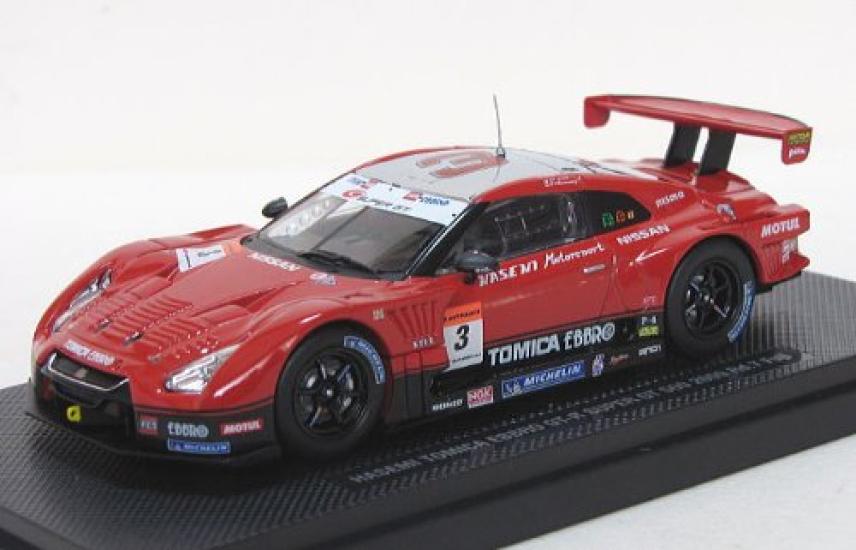 Масштаб Ebro Hasemi Tomica Ebro Super GT500 2009 Раунд 7 Фудзи Готовая модель 1/43 GT-R (44235)