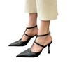 Fashion Summer Womens Pointed Toe High Heels Sandals Sexy Woman Shoes Solid Color Party Wedding Slingback Woman Sandals Pumps