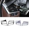 For BMW X5 X6 F16 F15 14-18 2PCS Chrome Interior Dashboard Side Air Condition AC Vent Cover Trim Car Interior