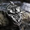 Men's Stainless Steel Viking Pendant - Double-Sided Nordic Retro Charm
