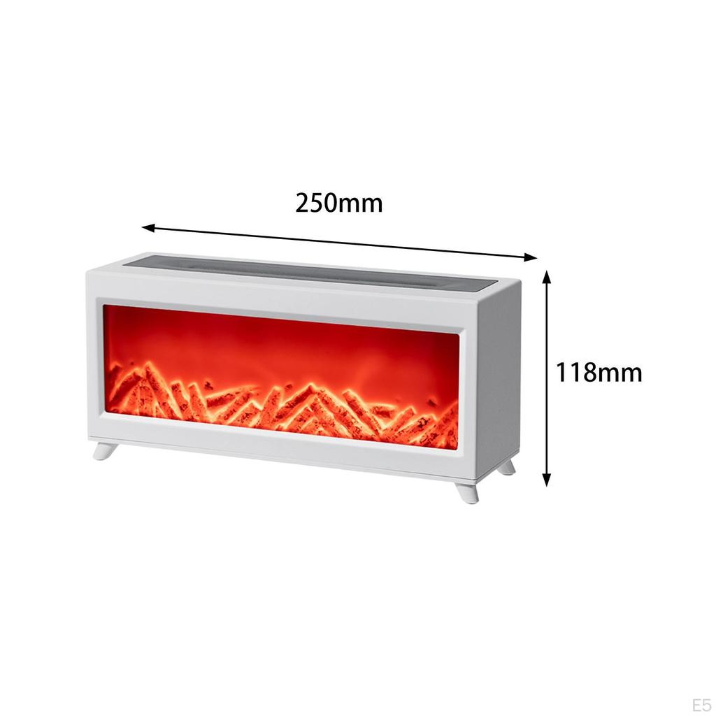 Flame Aroma Diffuser Humidifier Desktop Mist for Office Desk Home Black