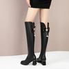 Ladies Shoes 2024 High Quality Back Zip Women's Boots Fashion Butterfly-knot Modern Boots Women New Round Toe Knee-High Boots