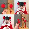 Braid Hair Children Wig Headband Flower Hanfu Hair Sticks Cute Chinese New Year Headwear Children