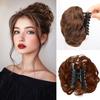 Synthetic Short Curly Wig Claw Clip In Bun Hairpiece Ponytail Hair Extensions Tousled Updo Hairpieces For Elegant Women Wear