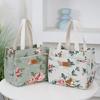 Aesthetic Floral Print Lunch Bag, Insulated Large Capacity Bento Bag, Thermal Cooler Handbag For School, Work, Travel & Picnic