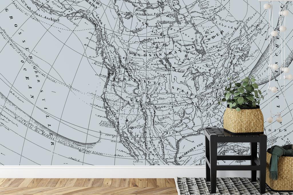 Photomural Old Map Self-Adhesive Mural 416x254