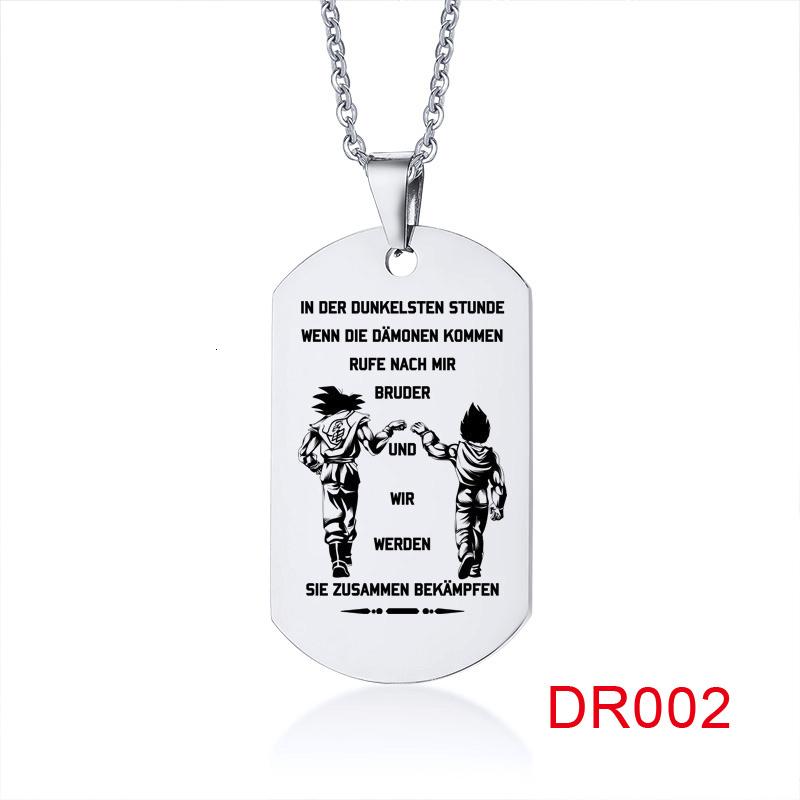 In the Darkest Hour When Demons Come Brothers Dog Tags for Men Stainless Steel Pendant BFF Necklaces Fraternal Gift