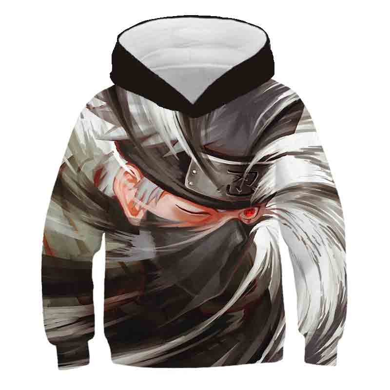 2023 New Naruto Hoodie Animation Kids 3D Printed Fashion Sweatshirts Boys Girls Kids Pullovers Street Wear Coats 3-14 Years Old
