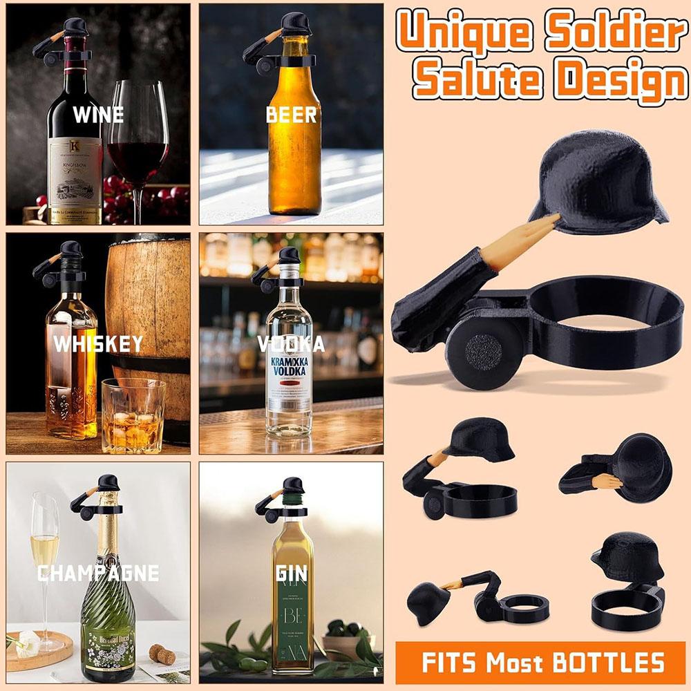 2Pcs Reusable Soldier Salute Beer Helmet For Veterans, Father'S Day