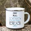 Merci Maitre Printed Mug Creative Coffee Tea Cups Drinks Water Cup Enamel Mugs School Home Retro Handle Drinkware Teacher Gifts