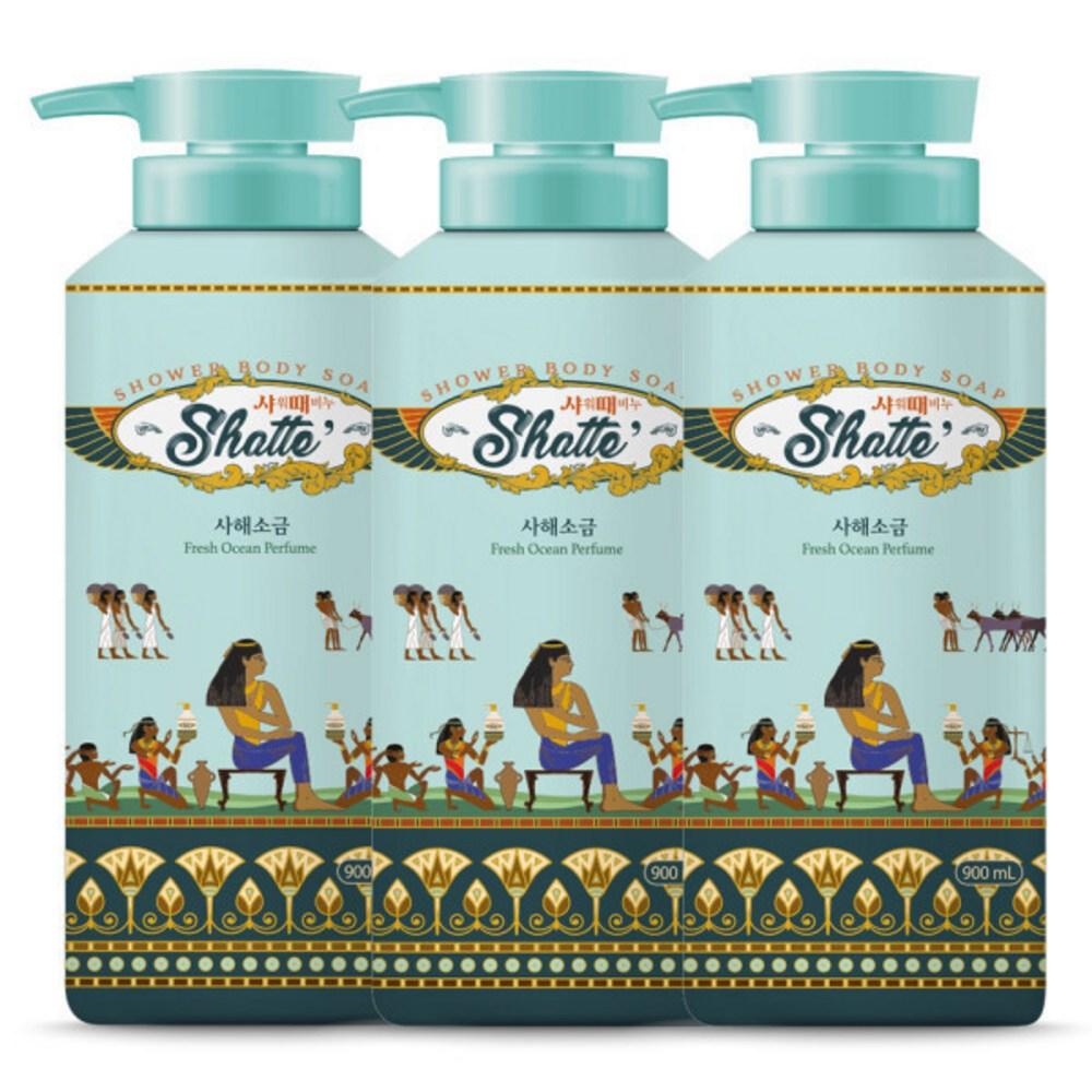 Shower Soap 900ml Dead Sea Salt X 3 Rose of Sharon Soap Dead Skin Care Body Wash, 3 Pcs