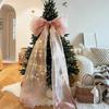 Bow Pendant Long Tail Extra Large Bow Decoration Flexible Tulle Bow Wedding Christmas Party Car Window Lawn Decor