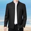 Spring and Autumn Men's Business Casual Solid Color Stand Collar Jacket