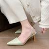 Hot Sale Shoes Female Women's High Heels Summer Party Pumps Solid Color Women Slip-on Pointed Toe Closed Toe Shoes