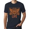 Men’s Vintage Tee Shirt Graphic T Shirt Feel The Life Navy