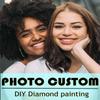 Personal Picture Diamond Painting Photos Custom Full Round Rhinestones Diamond Embroidery Wedding Home Decor Gift