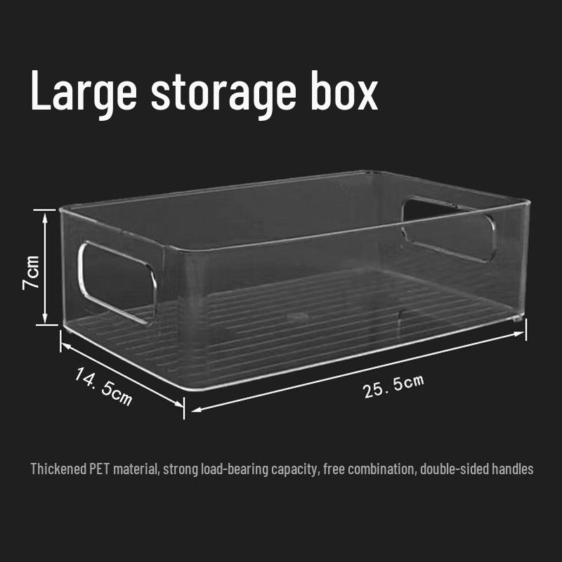 Transparent Acrylic Flip-Top Storage Box with Lid - Dustproof Organizer for Bedroom, Dorm, or Office.