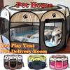 Portable Foldable Pet Dog Cat Playpen Tent Dog Exercise Play Kennel Outdoor Dogs Cats Nest House Delivery Room Puppy Kennel Cat Cage