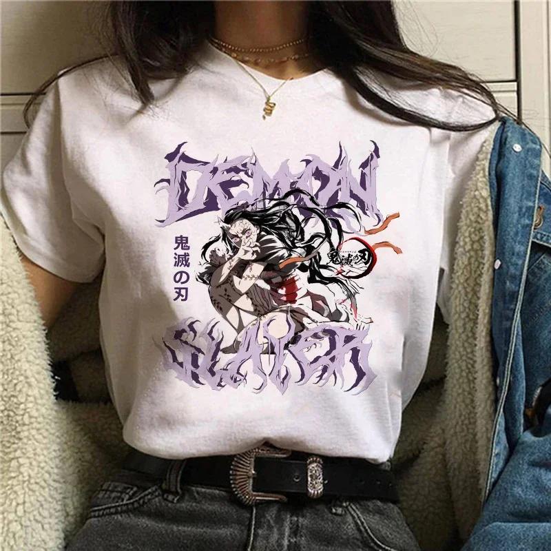 Demon Slayer T Shirt Women Kimetsu No Yaiba Nezuko Tshirt FeUnisex Tanjirou Kamado Graphic Tee Shirt Japanese Anime Unisexga T-shirt