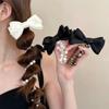 High Elastic Bow Hair Band Women Hair Accessories Bubble Braided Head Rope Pearl Spiral Coil Rubber Ponytail Holder