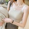 Spring-Summer Knitted Camisole Vest - Women's Stylish and Versatile Short Top