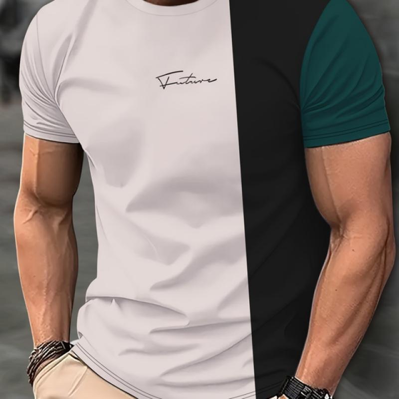 2024 повседневные мужские футболки, весенняя одежда, рубашки с эффектом омбре, большие топы с короткими рукавами, футболки для мальчиков 5XL, винтажные мужские футболки