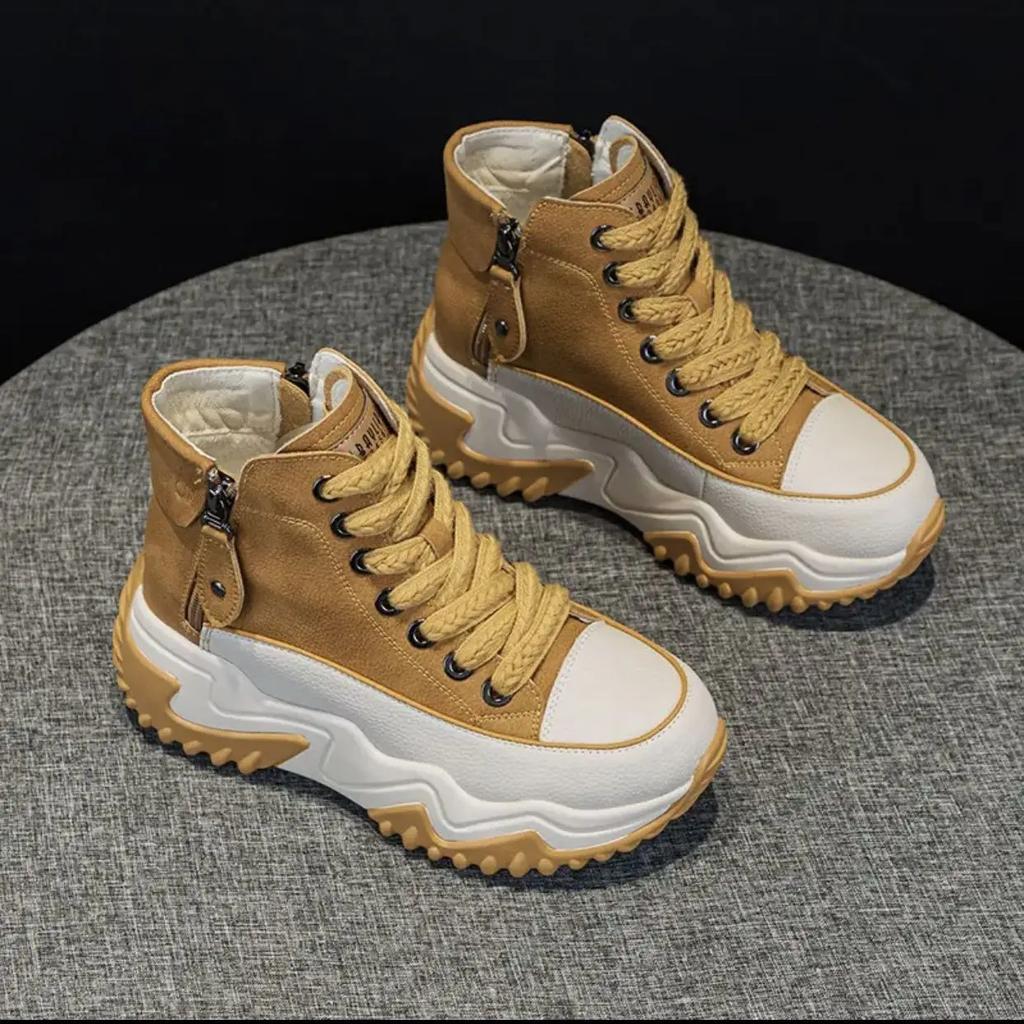 New Women Sneakers Fashion Platform Women's Boots Non-Slip High-top Casual Shoes Designer High Quality Comfort Women Ankle Boots