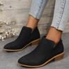 Women's Shoes Short Boots and Ankle Boots Round Headed Single Boots Autumn Plus Size