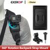360° Rotation Backpack Strap Mount For GoPro Hero 12 11 10 9 8 7 6 5 4 SJCAM Insta360 X2 X3 DJI Osmo Action Camera Accessories