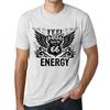 Men’s Vintage Tee Shirt Graphic T Shirt Feel The Energy Vintage White