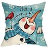 Merry Christmas Decoration Pillowcase Soft and Comfortable Snowman Pillow Cover Sofa Cushion Suite Home Decoration Gift