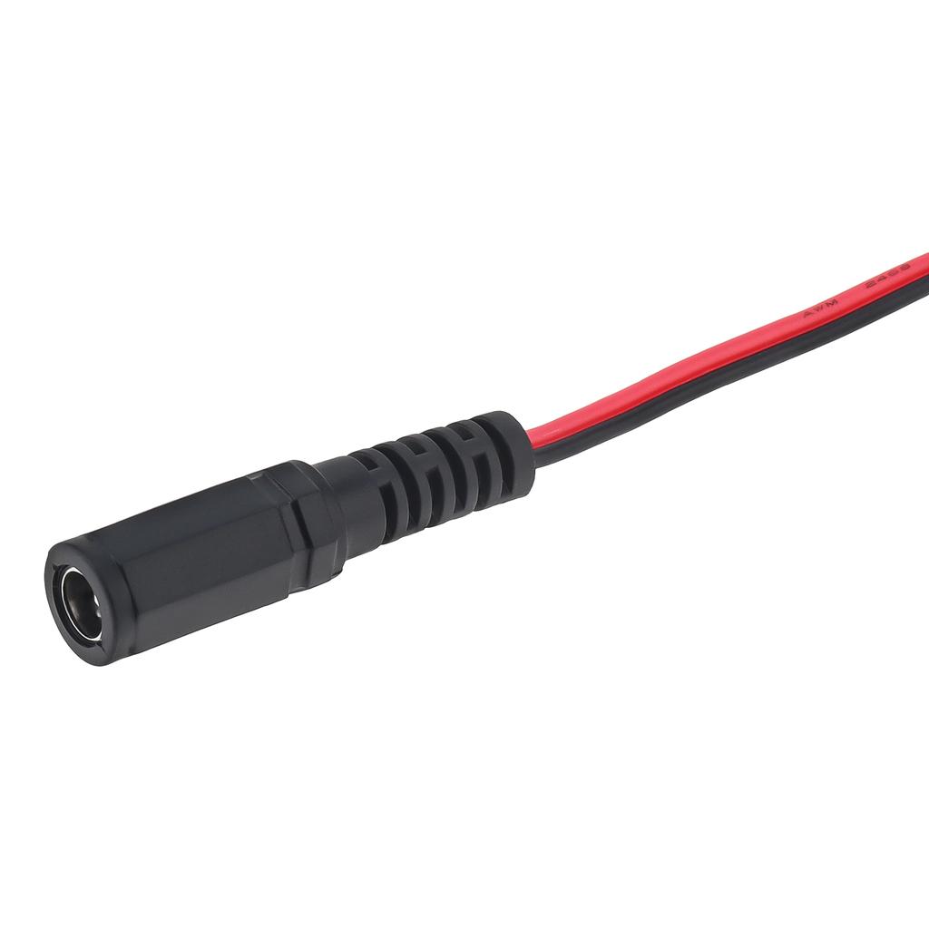 22AWG Power Cable Connector 2.1 X 5.5mm DC Female Jack To Dual Alligator Clip Connector Cable Adapter