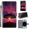 Setting Sun PU Leather Wallet Flip Photo Frame Book Case for iPhone Samsung Huawei Honor Xiaomi Redmi Oppo Sony Motorola Nokia Google