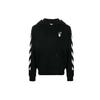 Off-White Diagonal Stripes Hoodie Black Men Streetwear OMBB034F20FLE0091001