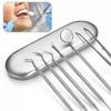 Stainless Steel Dental Mirror Dental Kit Bag Mouth Mirror Dental Instrument Oral Care Whitening Remove Dentals Calculus Tools