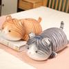 Cute Cute Pet Lying Down Cat Throw Pillow Plush Toy Striped Tabby Orange Tabby Cat Doll Girl Soothing Rag Doll