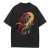Heavy Cotton Baggy T Shirt Evil Wizard Graphic Tees Dropped Shoulder Vintage Unisex Tops Oversize T Shirts Breathable Print