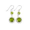 Peridot Gemstone 925 Sterling Silver Jewelry Handmade Drop/Dangle Earrings 1.80" EE-13-5