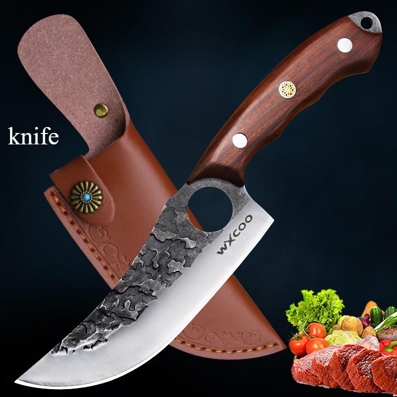 High Hardness Kitchen Knife Forged Stainless Steel Boning Knife A Sharp Slicing Knife for Slaughtering Meat