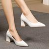 Plus Size 35-42 Basic Pumps Pointed Toe High Heels Boat Shoes for Woman Dress Shoes Shallow White Wedding Shoes Black