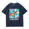 Hangyodon Harajuku Creative Pattern T-shirt Men's Casual Comfortable Summer 100% Cotton T-shirt Trend Fashion Loose T-shirt