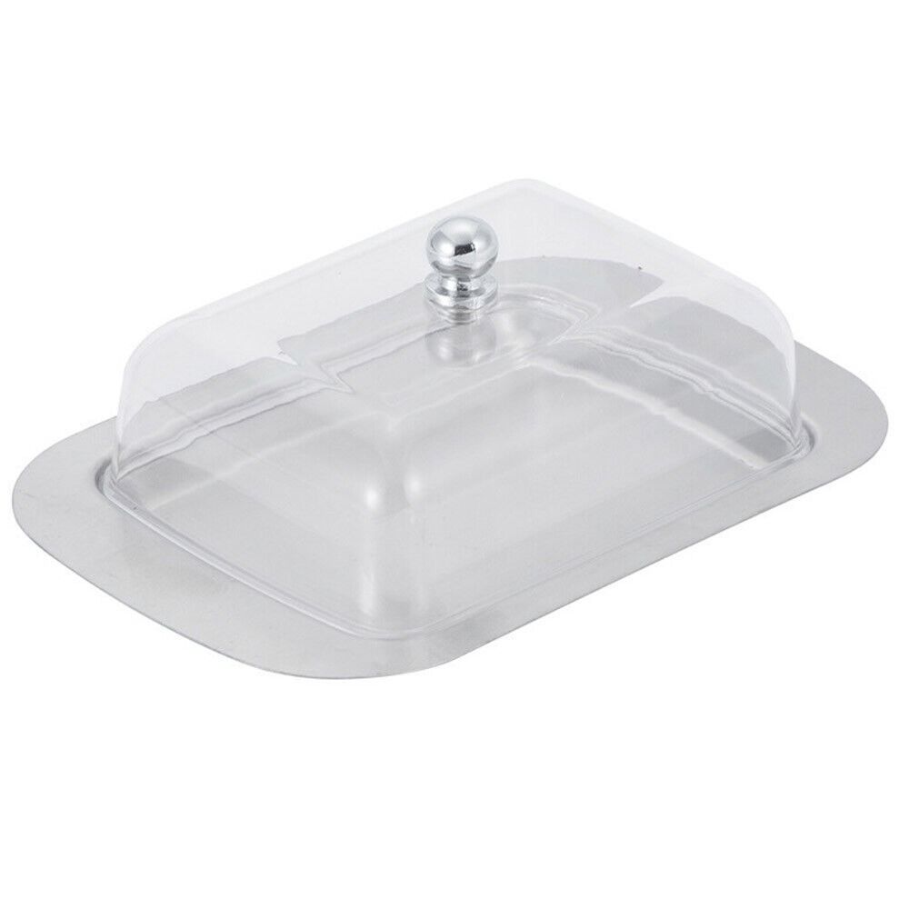 Stainless Steel Butter Tray Sealing Cheese Storage Keeper Butter Dish With Lid Kitchen Dinnerware