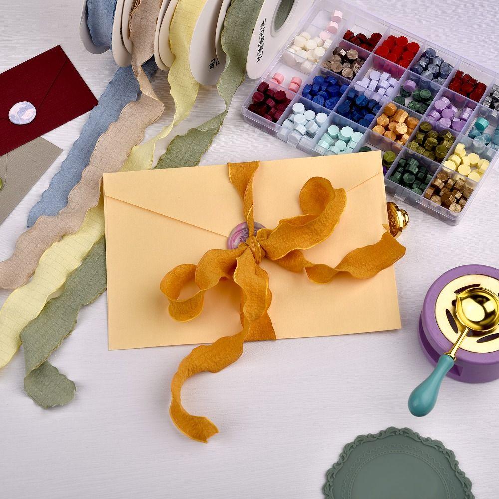 Craft Supplies Floral Florist Wrapping Yarn Band Linseed Wrinkled Cotton Ribbon Flower Packaging